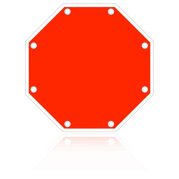 Custom Octagon Shape Solar Flashing LED Sign